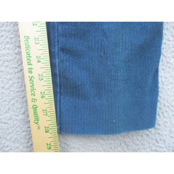 VTG 70's Corduroy Mom Pants Women's 12 High Waist Straight Leg Green Blue - Picture 5 of 13